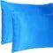 Homeroots 20 x 26 in. Blue Dreamy Silky Satin Standard Size Pillowcases 387857 - alternate 2